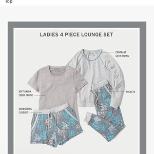 Eddie Bauer Gray and teal 4 piece set. See all pics. Size Large